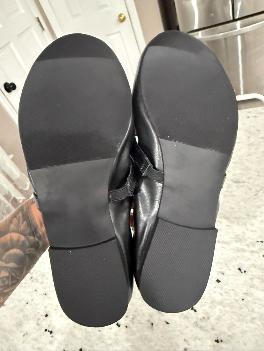 NEW Black Pearl-Embellished Mary Jane Flats - Picture 3 of 4